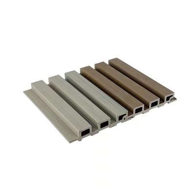 satın al 23x135mm WPC Kaplama Paneli Ahşap Plastik Kompozit Yivli Tahta Duvar Paneli İç Kahverengi çevrimiçi üretim