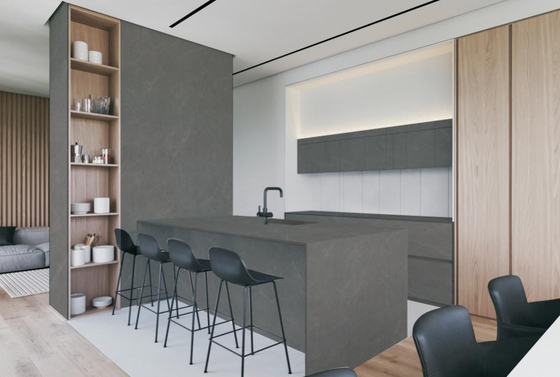satın al Lüks Sintered Stone Slabs 800x2600x12mm Büyük Kaya Paneli Mutfak Masaüstü Temiz çevrimiçi üretim