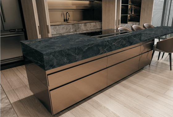 satın al Siyah 800x2600x12mm Sintered Stone Slabs Büyük Masa Üstü Mat TV Arkaplan Duvar Yer Panosu çevrimiçi üretim