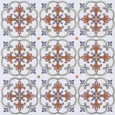 satın al Beyaz ve Kırmızı Encaustic Seramik Rustik Karo 20x20cm çevrimiçi üretim