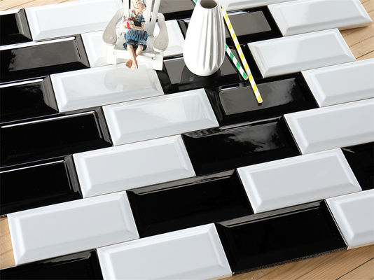 satın al Mutfak için 75x152mm siyah beyaz kil duvar kiremitleri çevrimiçi üretim