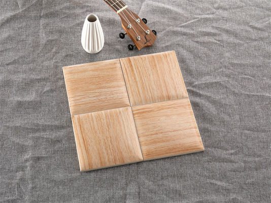 satın al Açık Sarı Ahşap Damarlı Duvar Karosu 152x152mm Beyaz Gövdeli Kil çevrimiçi üretim