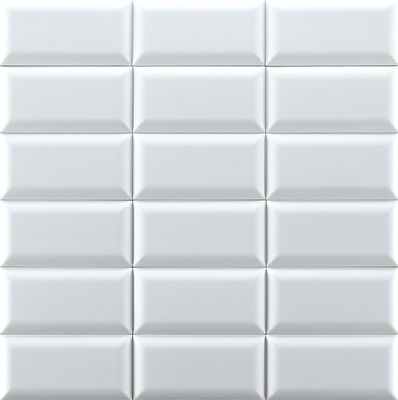 satın al Mutfak Banyo için Beyaz Parlak Seramik Duvar Karoları 75x152mm çevrimiçi üretim