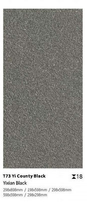 satın al Siyah Gri 600x1200x18mm Dış Porselen Taşları çevrimiçi üretim