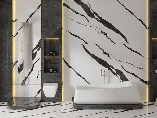 satın al Beyaz cilalı sinterli taş levhası 1420x2700mm Antibakteriyel kapalı çevrimiçi üretim