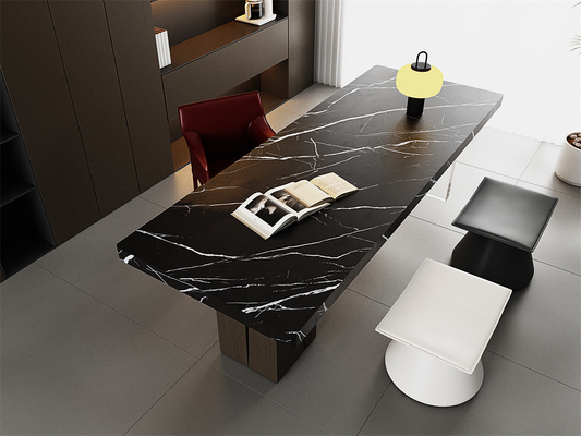 satın al Matt 1420x2700mm Siyah Sinterli Taş Taş Taşları çevrimiçi üretim