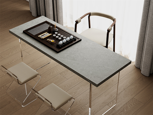 satın al Dörtgen Gri Matt 1420x2700mm Sintered Stone Slabs For Living Room And Countertop (Oturma odası ve tezgah için sinterlenmiş taş levhaları) çevrimiçi üretim