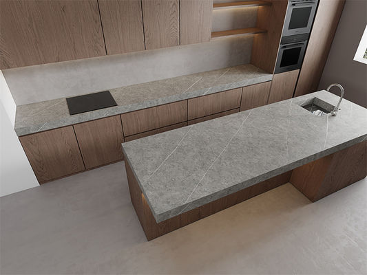 satın al Gri Mat Sinterlenmiş Taş Levha 1420x2700mm Otel Duvarları İçin çevrimiçi üretim