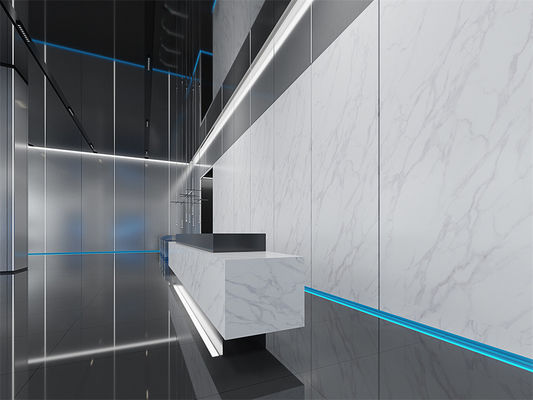 satın al Ofis Zeminleri için Beyaz Mat Sinterlenmiş Taş Levha 1420x2700mm çevrimiçi üretim