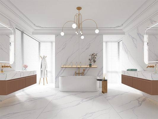 satın al Carrara Beyaz Mat Sinterlenmiş Taş Levhalar 1420x2700mm AAA Kalite çevrimiçi üretim