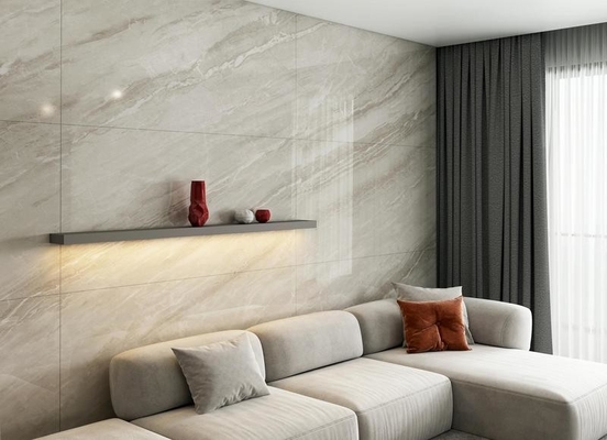 satın al Gri Modern 900x1800x9mm Mermer Duvar Dışı Görünümü Banyo İçin Camlı cilalı porselen kiremit çevrimiçi üretim