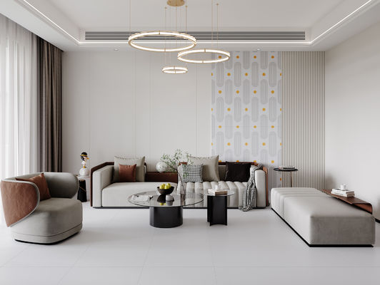 satın al 600x1200mm Açık Gri Porselen Yer Plakası İç Kullanım çevrimiçi üretim