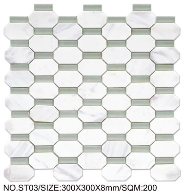 satın al Firebrick Beyaz 300x300mm Doğal Taş Mozaik Yeniden Yapım ve Yüzme Havuzu İçin çevrimiçi üretim