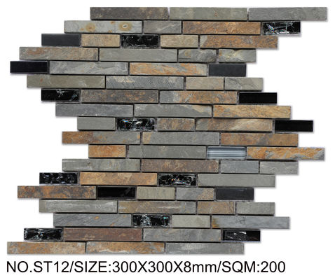 satın al Kahverengi Solmaz 300x300mm Doğal Taş Mozaik Dekorasyon ve Proje için çevrimiçi üretim