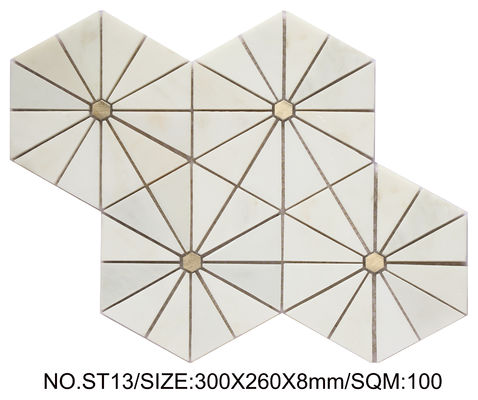 satın al Su geçirmez Beige 300x260mm Doğal Taş Mozaik İnşaat ve Yüzme Havuzu için çevrimiçi üretim