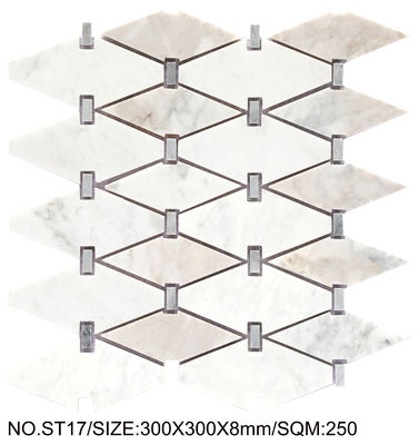 satın al Şık ve Kaymaz 300x300mm Doğal Taş Mozaik Banyo İçin çevrimiçi üretim