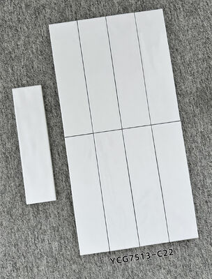 satın al Oturma Odası ve Balkon İçin Beyaz Leke Tutmaz 75x300mm Parlak Seramik Duvar Karoları çevrimiçi üretim