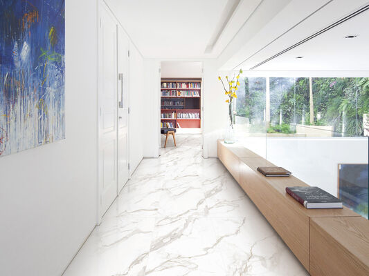 satın al Calacatta 600x1200mm replika camlı porselen kiremitleri mutfak ve proje için çevrimiçi üretim