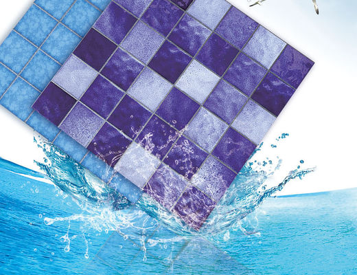 satın al Backsplash Kare Yüzme Havuzu Mozaik Fayans, SGS 6mm Dekoratif Seramik Karo Bule çevrimiçi üretim