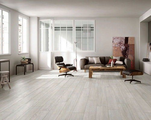 satın al 9.5mm Açık Gri Ahşap Fayans, SGS 200x1200mm Dış Mekan Ahşap Efektli Porselen Karo çevrimiçi üretim
