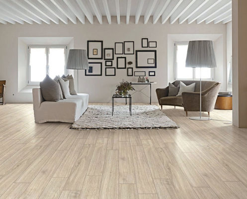 satın al 20x120cm 0.0005W.A Porselen Ahşap Karo Gri Oturma Odası İçin 9.5mm çevrimiçi üretim