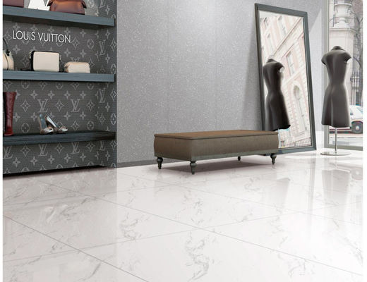 satın al 9.8mm Kalınlık 600x600mm Tam Gövde Porselen Karo Zemin Carrara Beyaz Mat Mermer çevrimiçi üretim