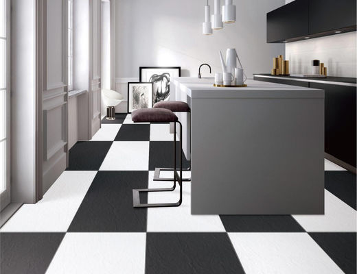 satın al PRIMERA 9.5mm Full Body Porselen Karolar Mat Pürüzlü Siyah Beyaz Zemin 600x600mm çevrimiçi üretim