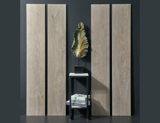 satın al Gri Ahşap Porselen Karo 250x1500mm Düzeltilmiş Kenar Mat çevrimiçi üretim