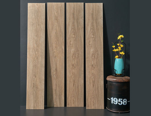 satın al 1000SQM 9.5mm Kalınlık Seramik Sırlı Karo 250x1500mm Ahşap Efektli Porselen çevrimiçi üretim