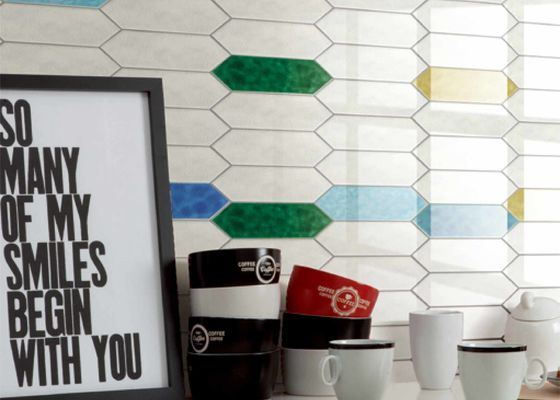 satın al Parlak 3D Mürekkep Püskürtmeli Seramik Duvar Karoları 75x300mm Modern Tasarım çevrimiçi üretim