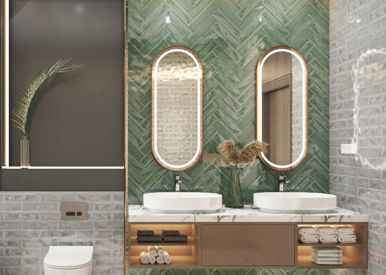 satın al 75x300mm İç tasarım için camlı seramik metro duvar çisi çevrimiçi üretim