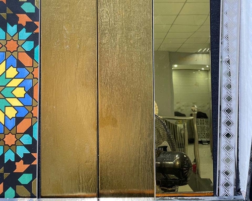 satın al Otel için Altın Renkli Ahşap Doku Yer Karosu 150x900mm çevrimiçi üretim