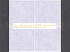 Proje ve Otel için Zemin ve Antibakteriyel Gri 800x800mm Mermer Cilalı Sırlı Porselen Fayans