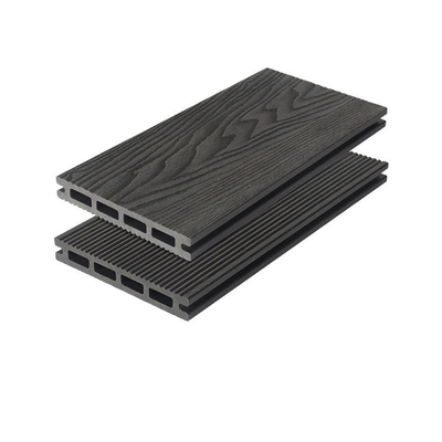 3D Derin Kabartmalı WPC Zemin Kaplaması 145x22mm Zemin Kaplaması Gri Mühendislik Bahçesi