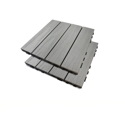 30x30mm Ahşap Plastik Kompozit Zemin Paneli Gri Dikişli Bina Açık Tahta WPC Tahta Balkon