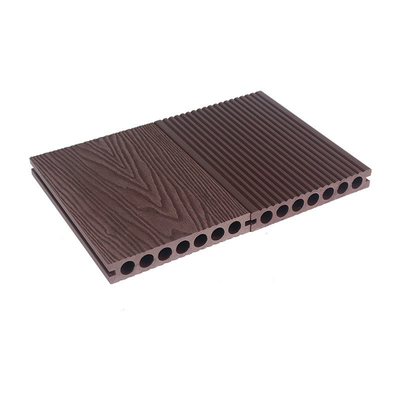145x22mm Ahşap Plastik Kompozit WPC Döşeme 3D Derin Kabartmalı Tahta Açık Park Balkon