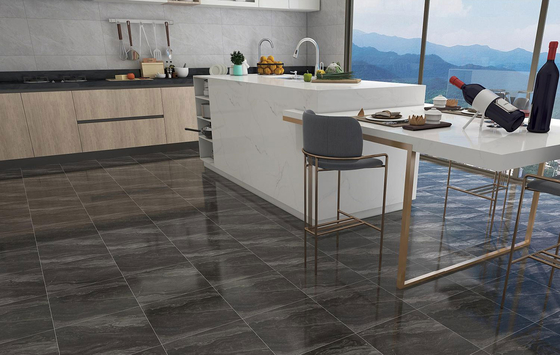 Firebrick 400x400mm Koyu Gri Camlı Matt Seramik Rustik Kelepçeler Oturma Odası Ve Banyo İçerisi Zemin Duvar Kelepçeleri