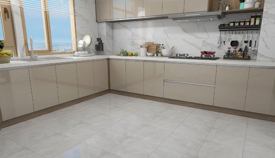 Camlı Matt Keramik Rustik Taş Yeniden Yapım Ve 400x400mm İçerideki Zemin Taşları Dekorasyon için Gri