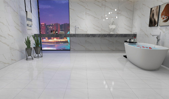 Asit Direnci 400x400mm Açık Gri Mat Camlı Seramik Rustik Kelepçeler Oturma Odası Ve Banyo için