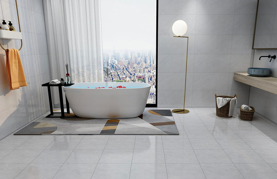 Banyo ve gri iç zemin için keramik keramik kiremit 400x400mm Yemek odası için