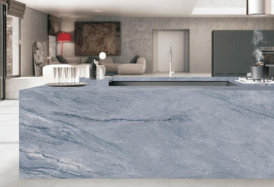 160x320cm Sintered Stone Slabs oturma odası kaymaz kaya leğeni Gri