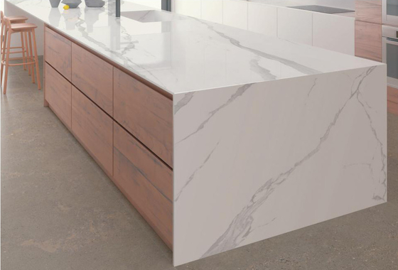 Firebrick 80x260cm Sintered Stone Slabs Bulut Beyaz Arkaplan Duvar Mutfak Masaüstü Üstü Mat 12mm