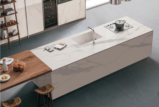 AAA Beyaz Sinterlenmiş Taş Levha 1600x3200mm Mat Yüzey