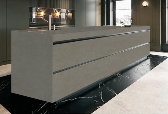 Şık bina ofis zemini Sintered Stone Slab Bulutlu Gri Kaymaz