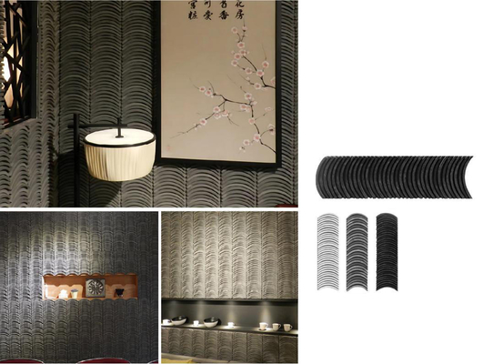 Dayanıklı kültürlü taş tuğla toprak tahta paneli Gri 1200x180x35mm AAA