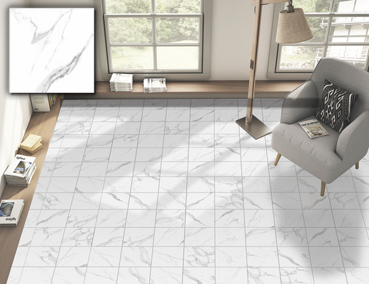 Carrara Beyaz 250x250mm Yere Keramik Rustik Taş Konuk Odası Ve Kalıcı Duvar Taşları Dekorasyon İçin