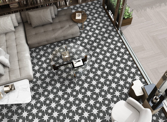 Gri Beyaz Keramik Rustik Plak 250x250mm İç mekan zemini için