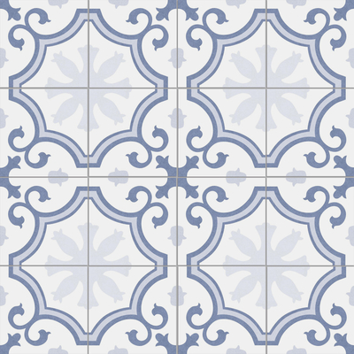 Mavi ve Beyaz 250x250mm dayanıklı Zemin Balkon ve Mutfak Retro Duvar Kelepçesi için Keramik Rustik Kelepçeler