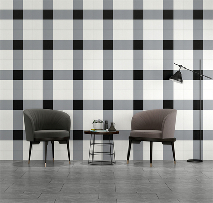 200x200mm Siyah Beyaz Gri Seramik Rustik Zemin Kelepçesi