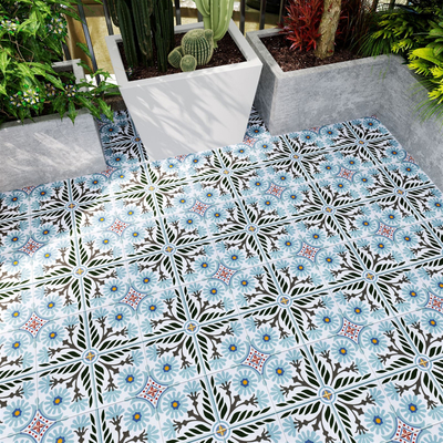 Asit Dirençli Gri ve Yeşil Yemek Odası için 20x20cm Seramik Rustik Kelepçeler Ve Banyo için Dayanıklı Kelepçeler